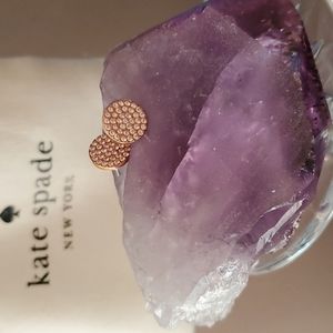 Kate Spade gold-toned pave style stud earrings (metal unknown.)